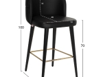 ΣΚΑΜΠΟ MARCELLO ΕΠΑΓΓΕΛΜΑΤΙΚΟ HM9280.41 ΜΑΥΡΟ PU ΞΥΛΙΝΟ 50x58x100Υεκ.