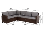 ΣΕΤ ΣΑΛΟΝΙ ΓΩΝΙΑ TRANQUILITY HM5895.02 5ΤΜΧ ΜΕ 2 ΣΚΑΜΠΟ ΚΑΙ ΤΡΑΠΕΖΙ ΚΑΦΕ
