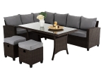ΣΕΤ ΣΑΛΟΝΙ ΓΩΝΙΑ TRANQUILITY HM5895.02 5ΤΜΧ ΜΕ 2 ΣΚΑΜΠΟ ΚΑΙ ΤΡΑΠΕΖΙ ΚΑΦΕ