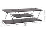 ΕΠΙΠΛΟ ΤΗΛΕΟΡΑΣΗΣ TARS HM8922.20 ΜΕΛΑΜΙΝΗ ΓΚΡΙ 120x32x33Yεκ.