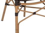 ΚΑΡΕΚΛΑ ΑΛΟΥΜΙΝΙΟΥ BAMBOO LOOK ΜΕ ΚΑΦΕ PE RATTAN HM5925.01 47x58x95Yεκ.