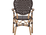 ΠΟΛΥΘΡΟΝΑ ΑΛΟΥΜΙΝΙΟΥ BAMBOO LOOK ΚΑΦΕ ΚΑΙ ΚΑΦΕ PE RATTAN HM5926.01 56x62x95Yεκ.