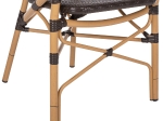 ΠΟΛΥΘΡΟΝΑ ΑΛΟΥΜΙΝΙΟΥ BAMBOO LOOK ΚΑΦΕ ΚΑΙ ΚΑΦΕ PE RATTAN HM5926.01 56x62x95Yεκ.