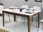 ΤΡΑΠΕΖΙ ΤΡΑΠΕΖΑΡΙΑΣ STANDARD HM9507.02 ΜΕΛΑΜΙΝΗ ΚΑΡΥΔΙ-ΛΕΥΚΟ ΜΕ ΑΠΟΘ.ΧΩΡΟ 145x88x75Yεκ.