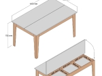 ΤΡΑΠΕΖΙ ΤΡΑΠΕΖΑΡΙΑΣ STANDARD HM9507.04 ΜΕΛΑΜΙΝΗ ΚΑΡΥΔΙ ME ΑΠΟΘHK.ΧΩΡΟ 145x88x75Yεκ.