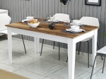 ΤΡΑΠΕΖΙ ΤΡΑΠΕΖΑΡΙΑΣ STANDARD HM9507.07 ΜΕΛΑΜΙΝΗ ΛΕΥΚΗ-ΚΑΡΥΔΙ ΜΕ ΑΠΟΘ.ΧΩΡΟ 145x88x75Yεκ.