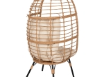 ΠΟΛΥΘΡΟΝΑ Τ.ΦΩΛΙΑ RATTAN HM5869.01 ΜΕΤΑΛ. ΠΟΔΙΑ ΜΑΥΡΑ 77x72x148 εκ.