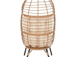 ΠΟΛΥΘΡΟΝΑ Τ.ΦΩΛΙΑ RATTAN HM5869.01 ΜΕΤΑΛ. ΠΟΔΙΑ ΜΑΥΡΑ 77x72x148 εκ.