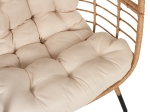 ΠΟΛΥΘΡΟΝΑ Τ.ΦΩΛΙΑ RATTAN HM5869.01 ΜΕΤΑΛ. ΠΟΔΙΑ ΜΑΥΡΑ 77x72x148 εκ.