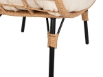 ΠΟΛΥΘΡΟΝΑ Τ.ΦΩΛΙΑ RATTAN HM5869.01 ΜΕΤΑΛ. ΠΟΔΙΑ ΜΑΥΡΑ 77x72x148 εκ.