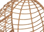 ΠΟΛΥΘΡΟΝΑ Τ.ΦΩΛΙΑ RATTAN HM5869.01 ΜΕΤΑΛ. ΠΟΔΙΑ ΜΑΥΡΑ 77x72x148 εκ.