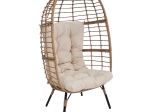 ΠΟΛΥΘΡΟΝΑ Τ.ΦΩΛΙΑ RATTAN HM5869.01 ΜΕΤΑΛ. ΠΟΔΙΑ ΜΑΥΡΑ 77x72x148 εκ.