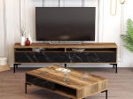 ΣΥΝΘΕΣΗ ΣΑΛΟΝΙΟΥ ΜΕΛΑΜΙΝΗΣ 2ΤΜΧ ΚΑΡΥΔΙ-BLACK MARBLE HM11855.01