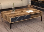 ΣΥΝΘΕΣΗ ΣΑΛΟΝΙΟΥ ΜΕΛΑΜΙΝΗΣ 2ΤΜΧ ΚΑΡΥΔΙ-BLACK MARBLE HM11855.01