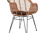 ΠΟΛΥΘΡΟΝΑ ΜΕ ΜΑΞΙΛΑΡΙ ΜΕΤΑΛΛΙΚΗ ALLEGRA HM5450.21 ΜΕ WICKER ΜΠΕΖ 57,5x60x82Υ εκ.