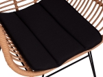 ΠΟΛΥΘΡΟΝΑ ΜΕ ΜΑΞΙΛΑΡΙ ΜΕΤΑΛΛΙΚΗ ALLEGRA HM5450.21 ΜΕ WICKER ΜΠΕΖ 57,5x60x82Υ εκ.