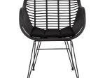 ΠΟΛΥΘΡΟΝΑ ΜΕ ΜΑΞΙΛΑΡΙ ΜΕΤΑΛΛΙΚΗ ALLEGRA HM5450.22 ΜΕ WICKER ΜΑΥΡΟ 57,5x60x82Υ εκ.
