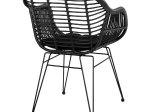 ΠΟΛΥΘΡΟΝΑ ΜΕ ΜΑΞΙΛΑΡΙ ΜΕΤΑΛΛΙΚΗ ALLEGRA HM5450.22 ΜΕ WICKER ΜΑΥΡΟ 57,5x60x82Υ εκ.