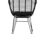 ΠΟΛΥΘΡΟΝΑ ΜΕ ΜΑΞΙΛΑΡΙ ΜΕΤΑΛΛΙΚΗ ALLEGRA HM5450.22 ΜΕ WICKER ΜΑΥΡΟ 57,5x60x82Υ εκ.