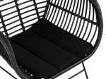 ΠΟΛΥΘΡΟΝΑ ΜΕ ΜΑΞΙΛΑΡΙ ΜΕΤΑΛΛΙΚΗ ALLEGRA HM5450.22 ΜΕ WICKER ΜΑΥΡΟ 57,5x60x82Υ εκ.