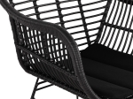 ΠΟΛΥΘΡΟΝΑ ΜΕ ΜΑΞΙΛΑΡΙ ΜΕΤΑΛΛΙΚΗ ALLEGRA HM5450.22 ΜΕ WICKER ΜΑΥΡΟ 57,5x60x82Υ εκ.