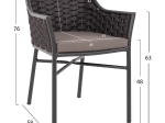 ΠΟΛΥΘΡΟΝΑ ΑΛΟΥΜΙΝΙΟΥ HM5858.01 ΜΕ ΣΧΟΙΝΙ- ΓΚΡΙ 56x58x76Υεκ.