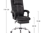 ΠΟΛΥΘΡΟΝΑ ΓΡΑΦΕΙΟΥ ΔΙΕΥΘΥΝΤΙΚΗ ΜΑΥΡΗ HM1057.11 ΜΕ ΠΤΥΣΣΟΜΕΝΟ ΥΠΟΠΟΔΙΟ 58x71x128Y εκ.