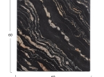 ΕΠΙΦΑΝΕΙΑ ΤΡΑΠΕΖΙΟΥ WERZALIT 60Χ60Χ3.5εκ.  BLACK GOLD MARBLE HM5229.15