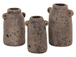 ΔΙΑΚΟΣΜΗΤΙΚA ΣΕΤ 3ΤΜΧ ΒΑΖA ΑΠΟ TERRACOTTA ΓΚΡΙ HM7710.11 Φ12Χ22Υ εκ