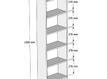 ΒΙΒΛΙΟΘΗΚΗ CLASSIKER HM9226.13 ΜΕΛΑΜΙΝΗΣ ΓΚΡΙ-ΛΕΥΚΟ 48,5x22x160Υεκ.