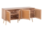 ΜΠΟΥΦΕΣ COLM HM9440.11 ΜΕΛΑΜΙΝΗΣ & ΣΥΝΘΕΤΙΚΟ RATTAN ΣΤΙΣ 4 ΠΟΡΤΕΣ 160x39,5x71Yεκ.