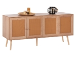 ΜΠΟΥΦΕΣ COLM HM9440.11 ΜΕΛΑΜΙΝΗΣ & ΣΥΝΘΕΤΙΚΟ RATTAN ΣΤΙΣ 4 ΠΟΡΤΕΣ 160x39,5x71Yεκ.