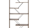 ΒΙΒΛΙΟΘΗΚΗ TARS HM2240.13 OLIVE GREY ΜΕΛΑΜΙΝΗ-ΜΑΥΡΕΣ ΜΕΤΑΛΛΙΚΕΣ ΒΕΡΓΕΣ 84x24x157Yεκ.