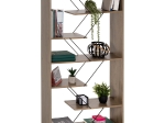 ΒΙΒΛΙΟΘΗΚΗ TARS HM2240.13 OLIVE GREY ΜΕΛΑΜΙΝΗ-ΜΑΥΡΕΣ ΜΕΤΑΛΛΙΚΕΣ ΒΕΡΓΕΣ 84x24x157Yεκ.