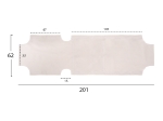 ΠΑΝΙ TEXTILENE 600gr/m2 2X1 ΑΝΤΑΛΛΑΚΤΙΚΟ ΞΑΠΛΩΣΤΡΑΣ HM5072.03 ΛΕΥΚΟ 200x62 εκ.