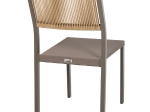 ΚΑΡΕΚΛΑ ΑΛΟΥΜΙΝΙΟΥ ΣΑΜΠΑΝΙ ΜΕ RATTAN & TEXTLINE HM5921.03 46x55,5x83 εκ.