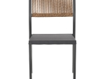ΚΑΡΕΚΛΑ ΑΛΟΥΜΙΝΙΟΥ ΑΝΘΡΑΚΙ ΜΕ RATTAN ΚΑΙ TEXTLINE HM5921.01 46x55,5x83Υ εκ.