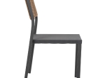 ΚΑΡΕΚΛΑ ΑΛΟΥΜΙΝΙΟΥ ΑΝΘΡΑΚΙ ΜΕ RATTAN ΚΑΙ TEXTLINE HM5921.01 46x55,5x83Υ εκ.