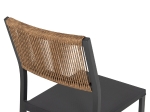 ΚΑΡΕΚΛΑ ΑΛΟΥΜΙΝΙΟΥ ΑΝΘΡΑΚΙ ΜΕ RATTAN ΚΑΙ TEXTLINE HM5921.01 46x55,5x83Υ εκ.