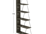 ΒΙΒΛΙΟΘΗΚΗ ΜΙΝΙ TARS HM2241.13 OLIVE GREY ME ΜΑΥΡΕΣ ΒΕΡΓΕΣ 65x22-24x146Υεκ.