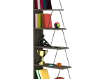 ΒΙΒΛΙΟΘΗΚΗ ΜΙΝΙ TARS HM2241.13 OLIVE GREY ME ΜΑΥΡΕΣ ΒΕΡΓΕΣ 65x22-24x146Υεκ.