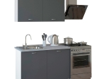 ΣΥΝΘΕΣΗ ΚΟΥΖΙΝΑΣ BLAINE ΜΕΛΑΜΙΝΗ ΓΚΡΙ HM2439.10 120x46-29,2εκ.