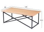 ΤΡΑΠΕΖΙ ΣΑΛΟΝΙΟΥ HM9469.01 MDF ΜΕ ΚΑΠΛΑΜΑ ΞΥΛΟΥ ΣΕ ΦΥΣΙΚΟ&ΣΤΥΛ ΡΟΥΣΤΙΚ 120x60x45,5Yεκ.