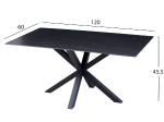ΤΡΑΠΕΖΙ ΣΑΛΟΝΙΟΥ HM9470.04 BLACK MARBLE-ΜΑΥΡΗ ΜΕΤΑΛ.ΒΑΣΗ 120x60x45,5Yεκ.