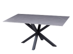 ΤΡΑΠΕΖΙ ΣΑΛΟΝΙΟΥ HM9470.05 GREY MARBLE-ΜΑΥΡΗ ΜΕΤΑΛ.ΒΑΣΗ 120x60x45,5Yεκ.