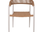 ΠΟΛΥΘΡΟΝΑ ΑΛΟΥΜΙΝΙΟΥ ΛΕΥΚΗ PΕ RATTAN ΜΠΕΖ HM5854.11 56x60x78 εκ.