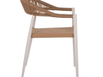ΠΟΛΥΘΡΟΝΑ ΑΛΟΥΜΙΝΙΟΥ ΛΕΥΚΗ PΕ RATTAN ΜΠΕΖ HM5854.11 56x60x78 εκ.