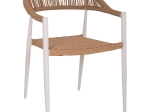 ΠΟΛΥΘΡΟΝΑ ΑΛΟΥΜΙΝΙΟΥ ΛΕΥΚΗ PΕ RATTAN ΜΠΕΖ HM5854.11 56x60x78 εκ.