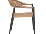 ΠΟΛΥΘΡΟΝΑ ΑΛΟΥΜΙΝΙΟΥ HM5854.12 ΑΝΘΡΑΚΙ PΕ RATTAN ΜΠΕΖ 56x60x78 εκ.