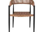 ΠΟΛΥΘΡΟΝΑ ΑΛΟΥΜΙΝΙΟΥ HM5854.15 ΜΑΥΡΗ PΕ RATTAN ΚΑΦΕ 56x60x78 εκ.